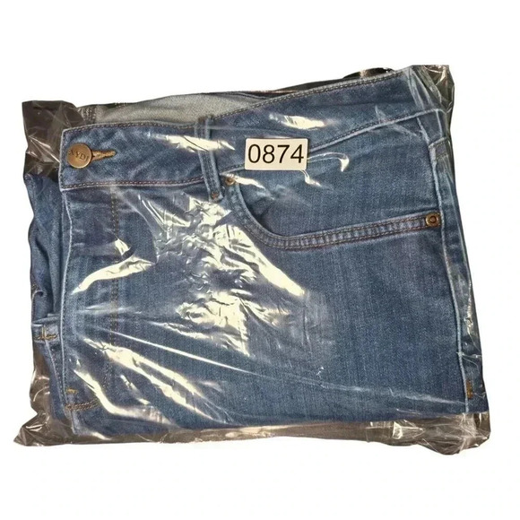 NYDJ Plus Marilyn Ankle Straight Leg Jeans Dimension Medium Blue Wash Size 18W - Picture 8 of 8